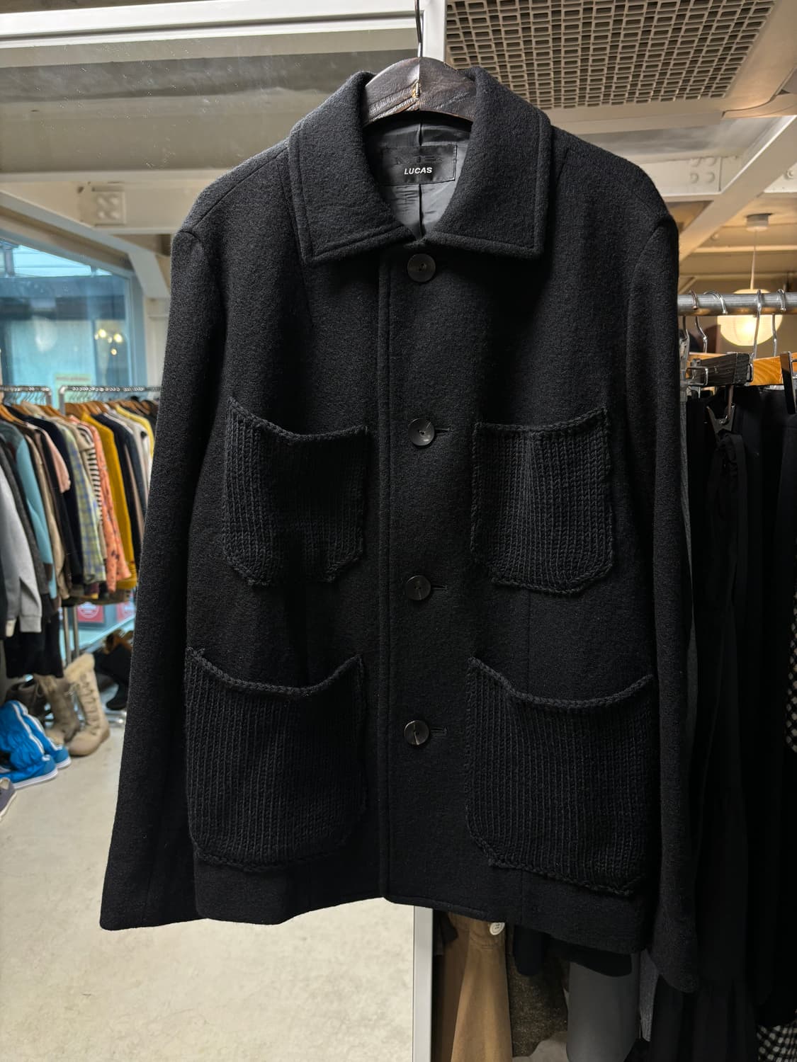 Mb lucas 니트 포켓 울자켓 상품이미지3