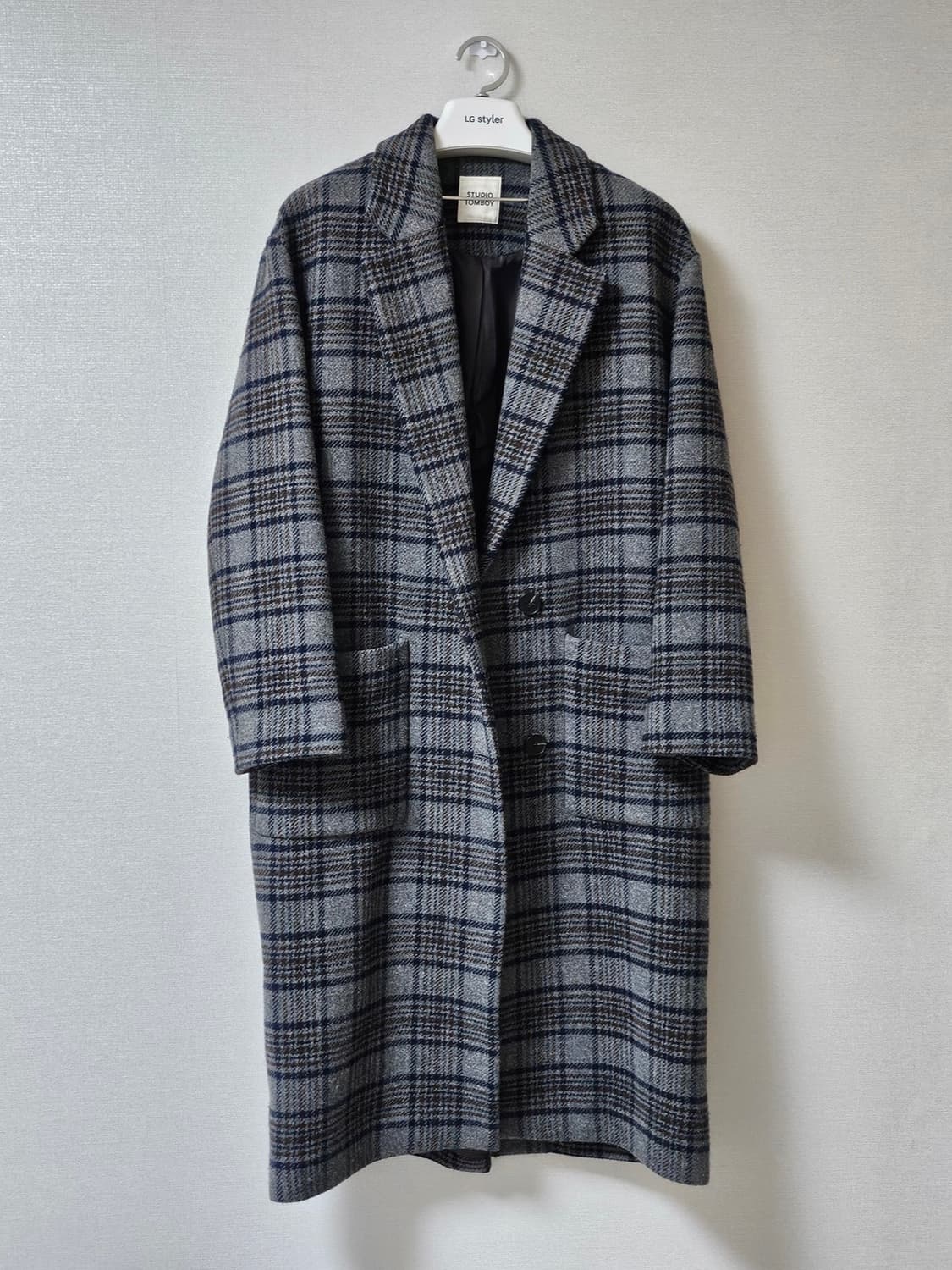 스튜디오 톰보이 체크 코트 상품이미지1