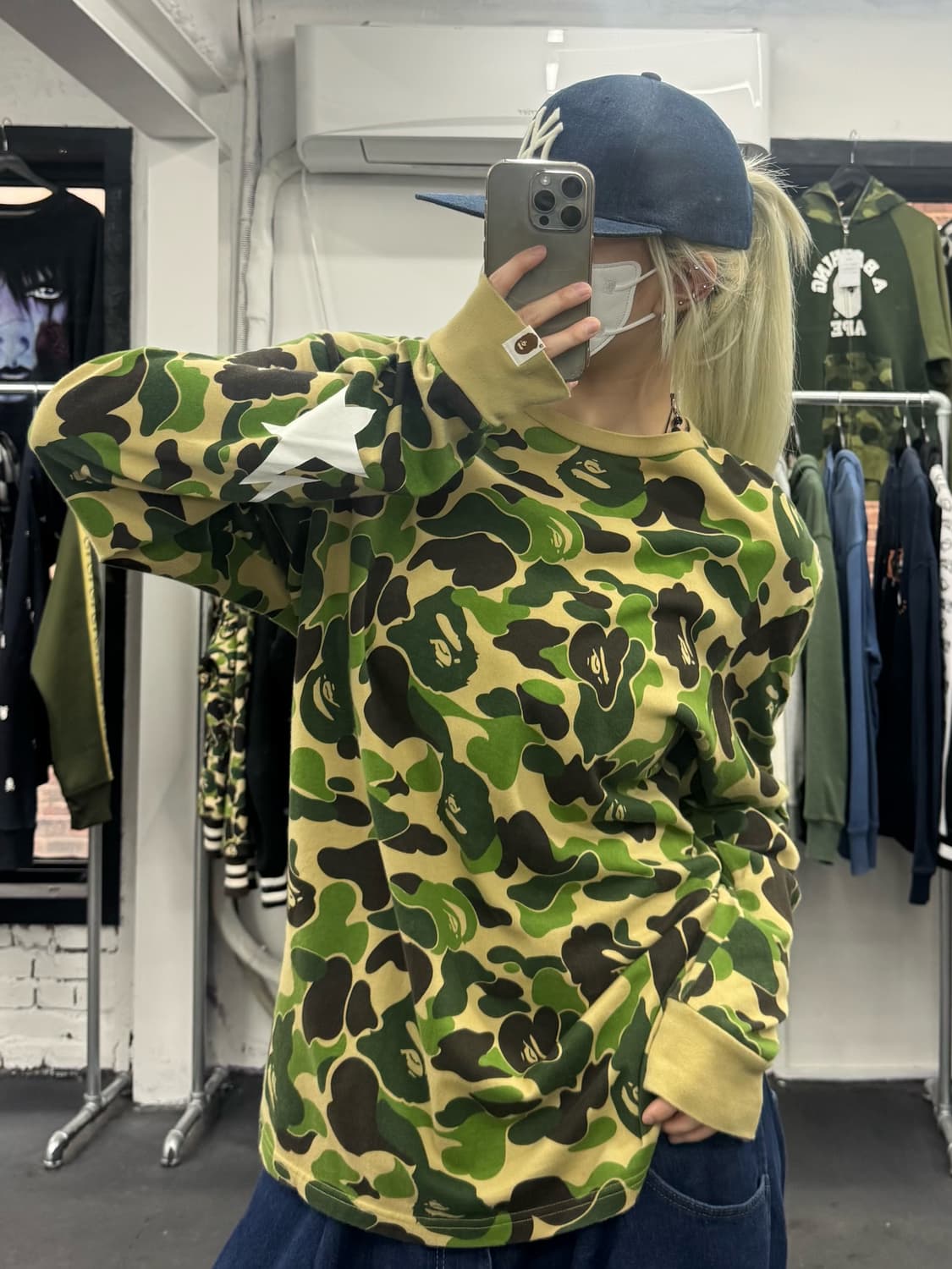 베이프 ABC 카모 스타 롱슬리브 상품이미지6