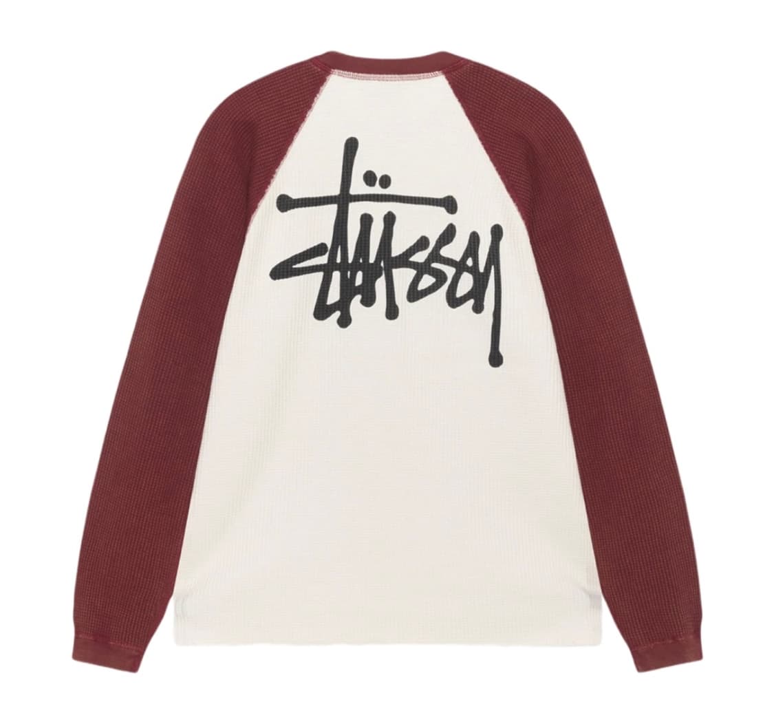 스투시 베이직 스투시 써멀 투톤 롱슬리브 티셔츠 오프 화이트 상품이미지1