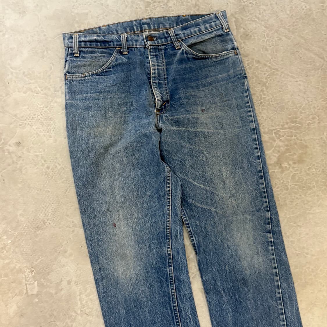 [36/32] 80s USA🇺🇸 리바이스 319 오렌지탭 중청 탈론 상품이미지3