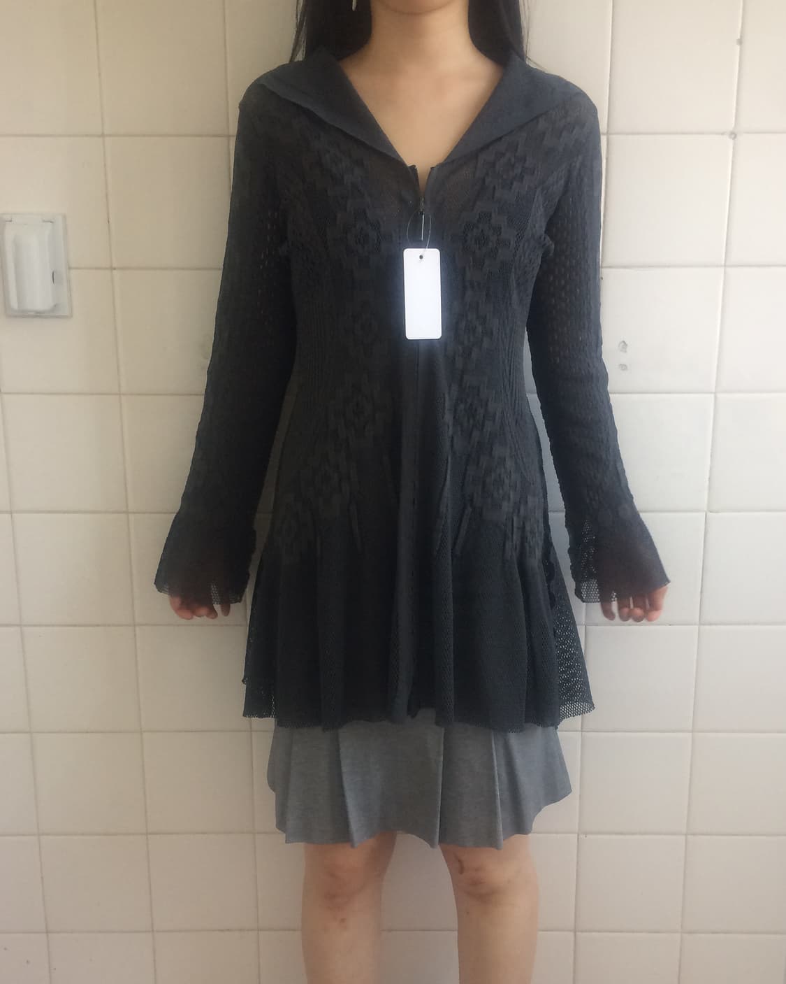 Hiroko bis pattern mesh cardigan 상품이미지7