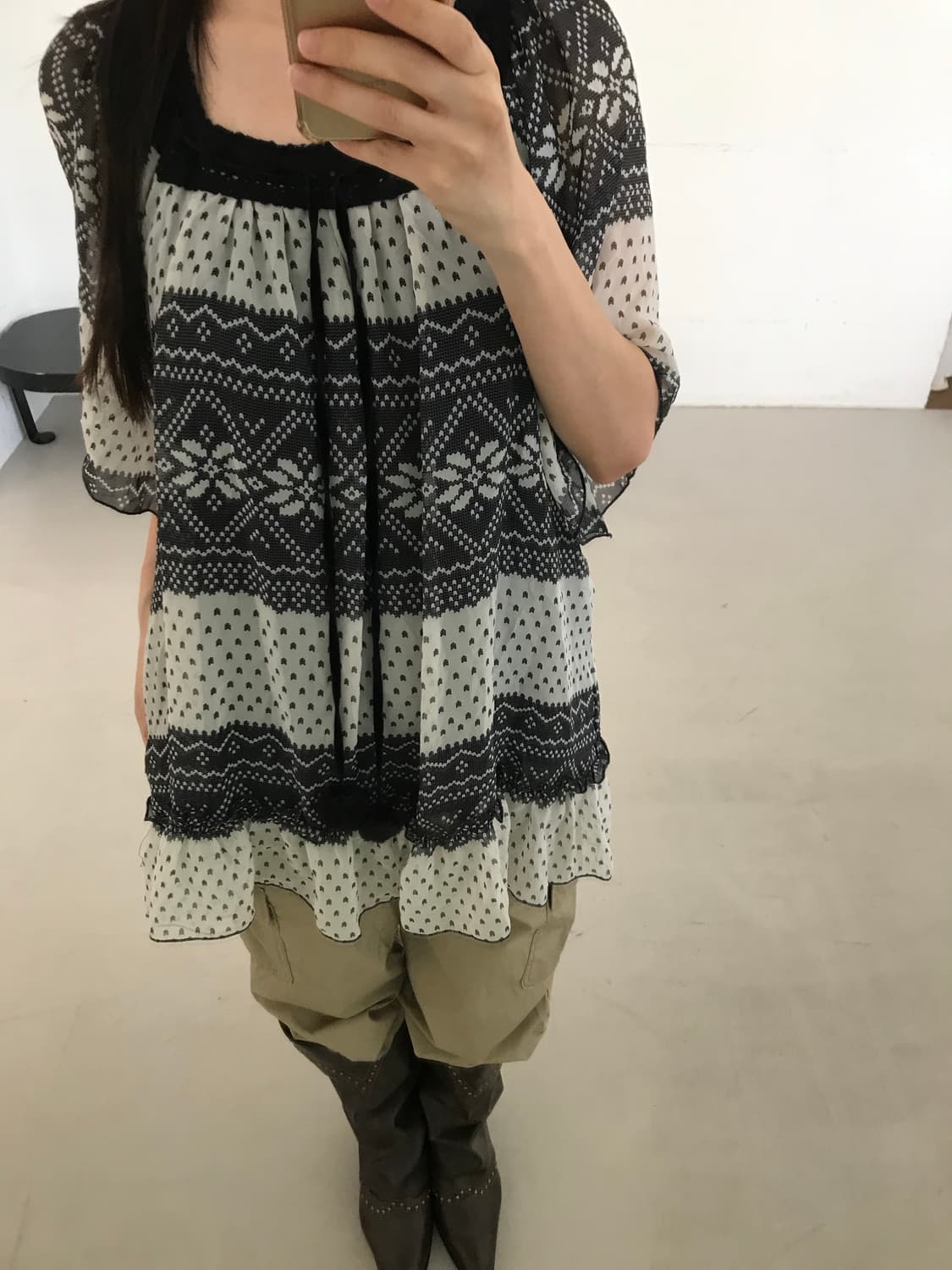 vintage pattern blouse 상품이미지5