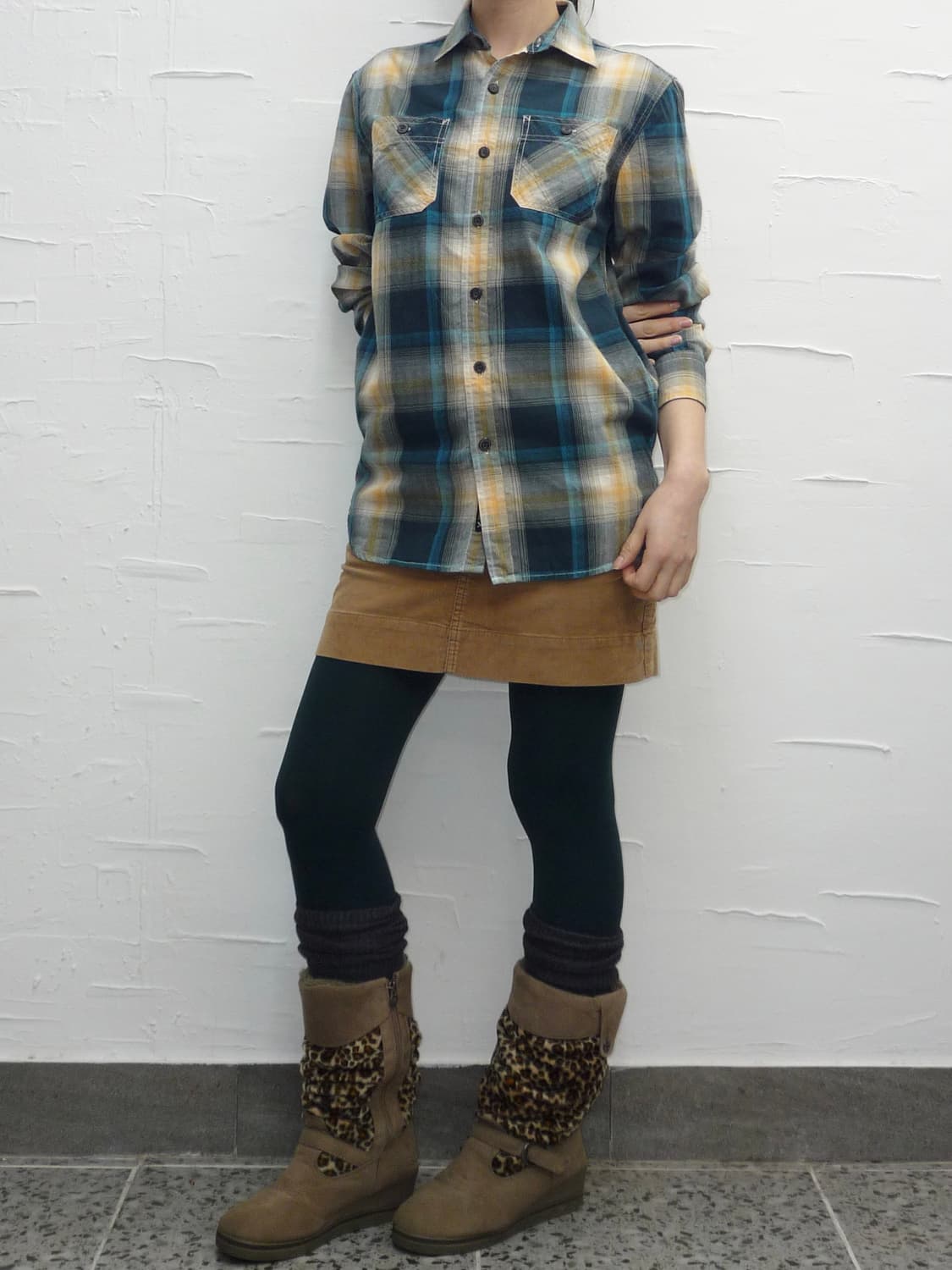 blue ivory check shirts 상품이미지2