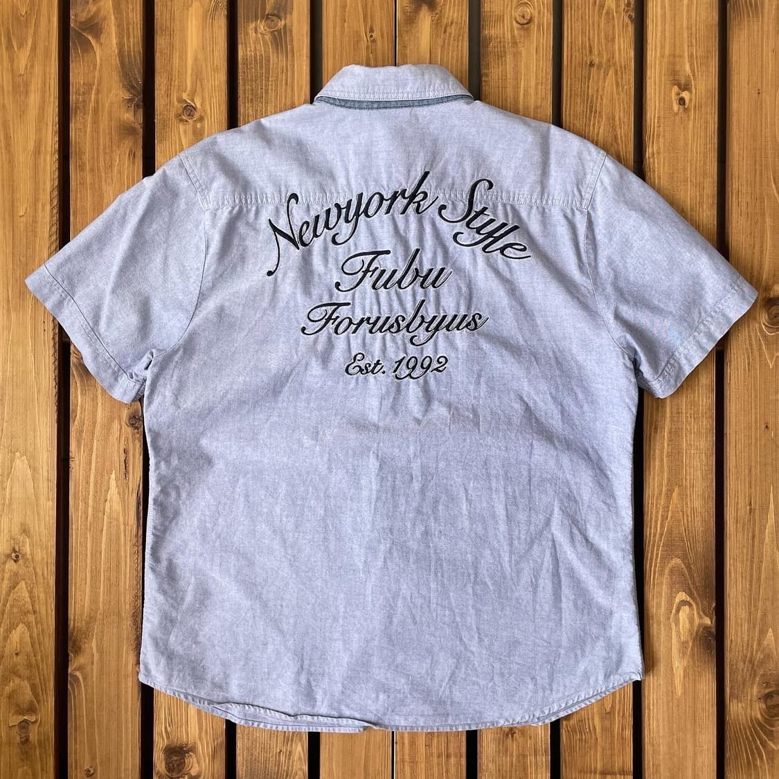 후부 샴브레이 반팔 셔츠 2XL 상품이미지1