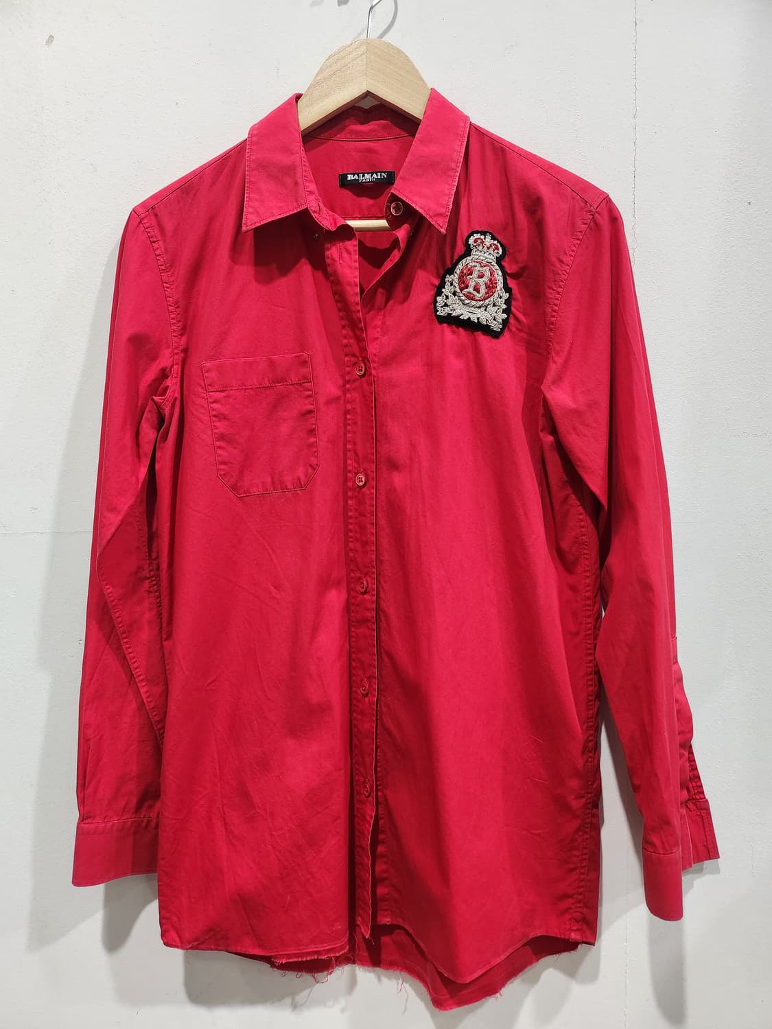 BALMAIN 파리 레드 셔츠 36 정품 상품이미지1