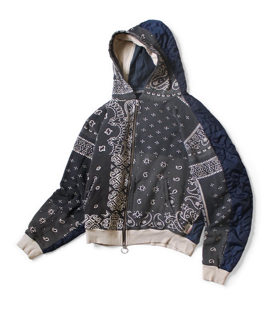 캐피탈 플리스 반다나 비부악 후드 블루종/후드집업 -3size 상품이미지2