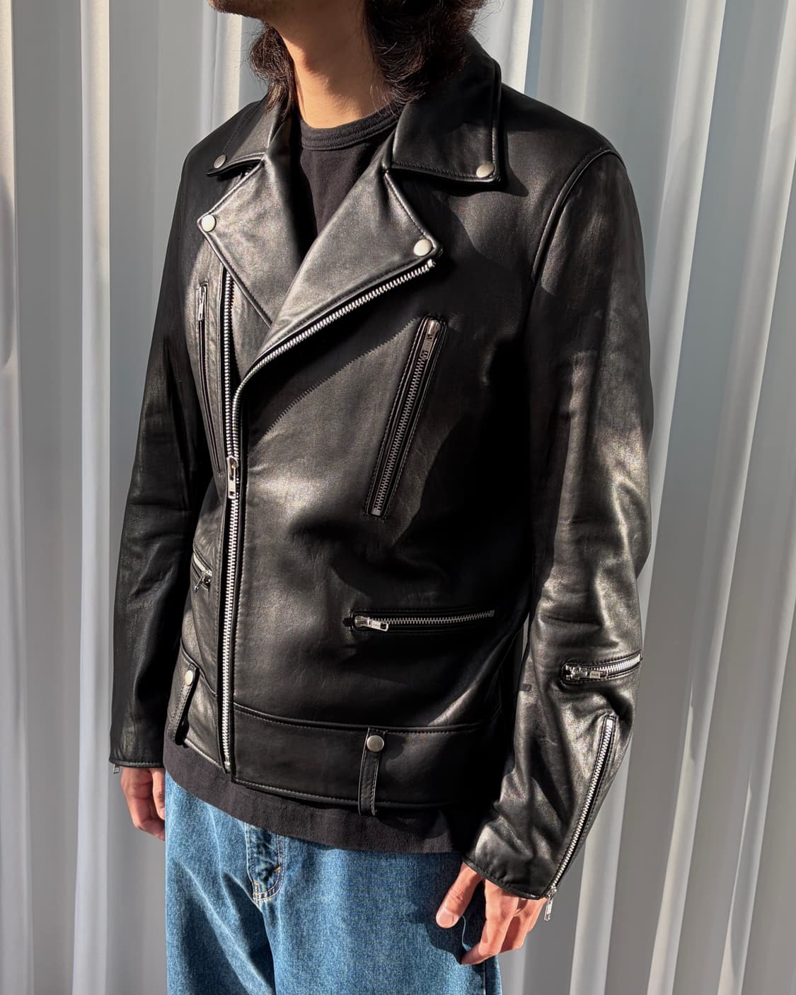 [L]비바스튜디오 테리 라이더 램스킨 양가죽 자켓 상품이미지4