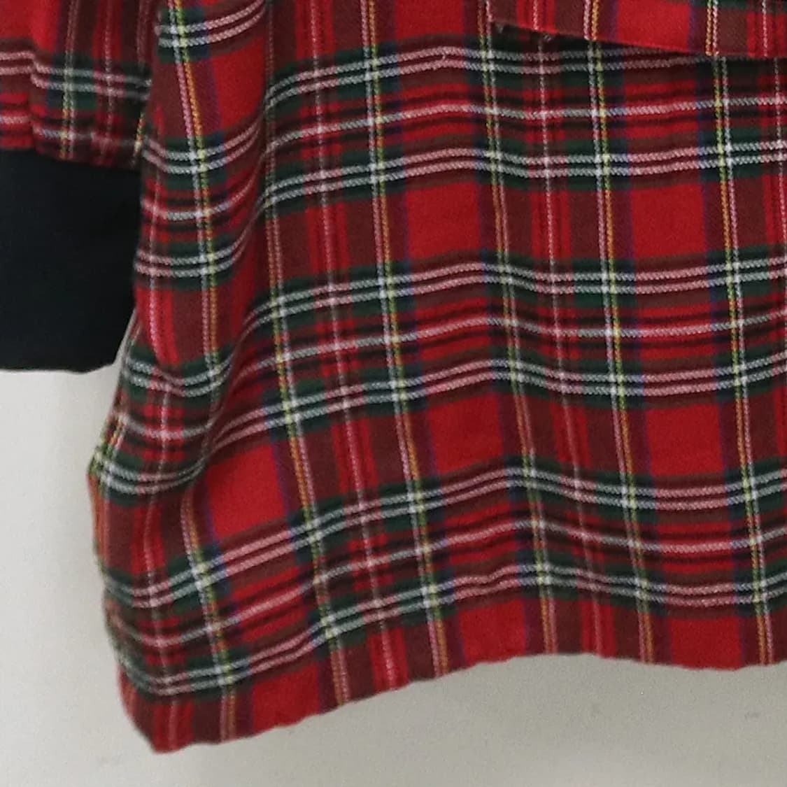 슈퍼러버즈 레드 체크 스컬 자수 롱 후드 60313 상품이미지4