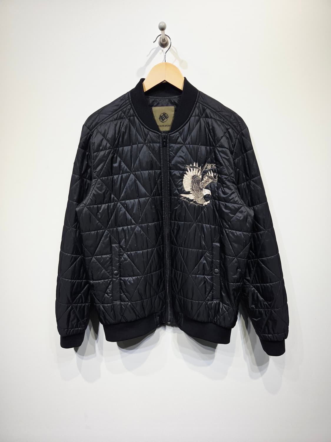 코오롱스포츠 이글 자수 퀄팅 블루종 자켓 상품이미지2