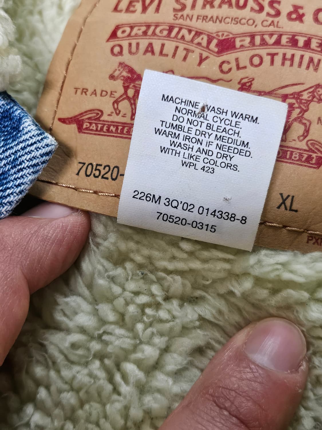 리바이스 셰르파 트러커 데님 자켓 XL 상품이미지4