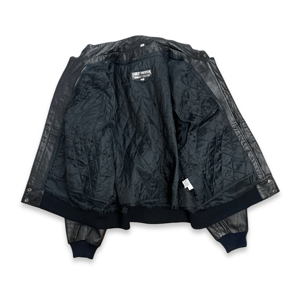 80s Harley-Davidson 레더 봄버 자켓 L 상품이미지3