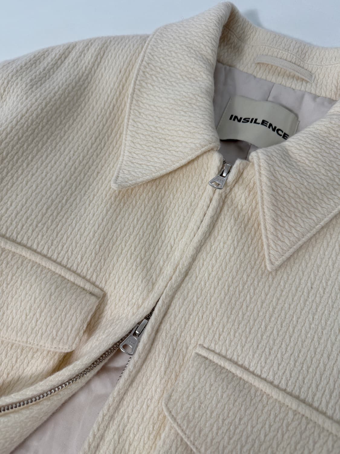 인사일런스 루즈핏 울 트위스티드 투웨이 블루종 자켓 상품이미지3