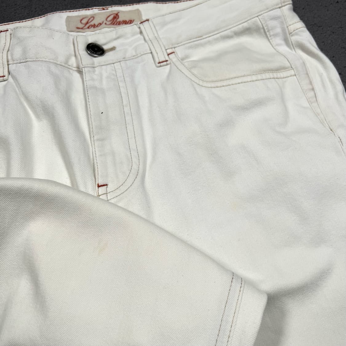 Loro Piana 로로 피아나 화이트 코튼 팬츠  상품이미지4