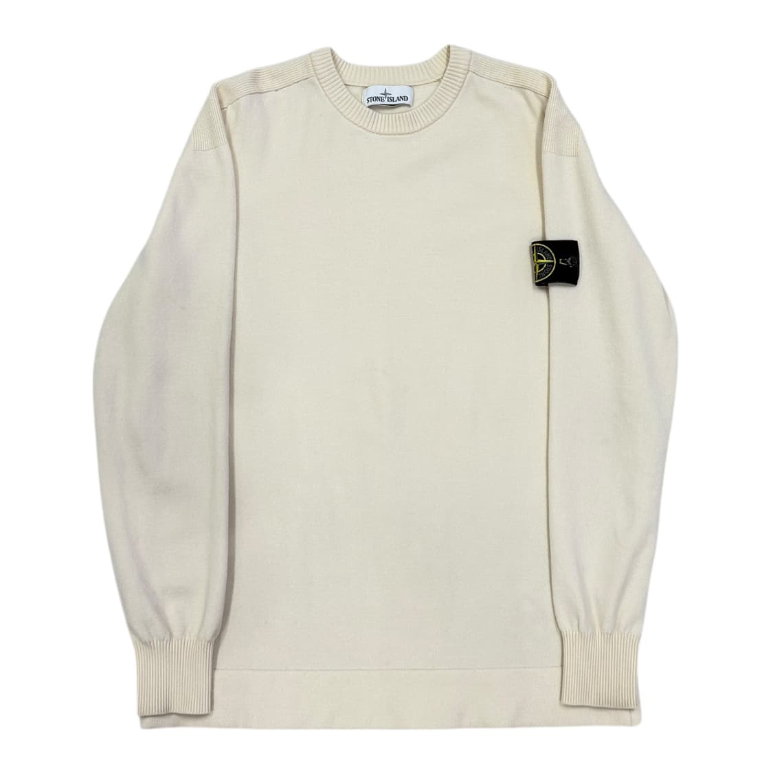 스톤아일랜드 와펜 패치 니트 맨투맨 아이보리 2XL 상품이미지1