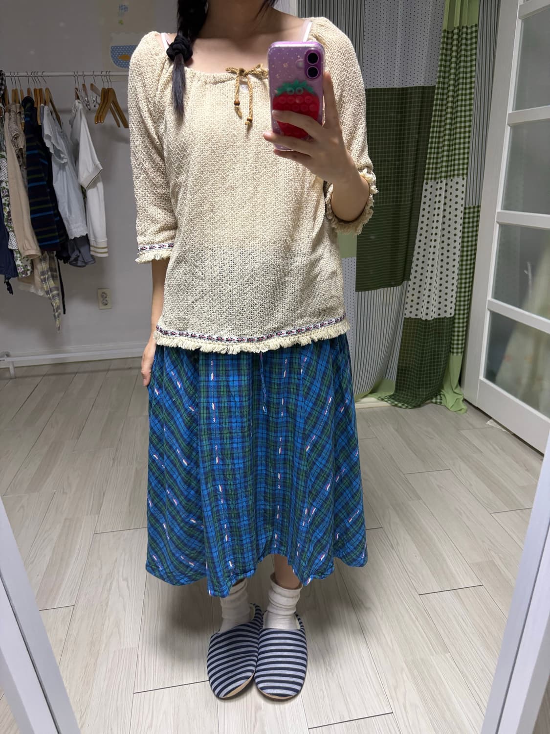 연베이지 히피 블라우스 상품이미지6