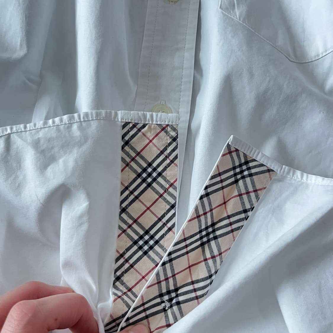 버버리 런던 블루 라벨 화이트 셔츠 38 상품이미지4