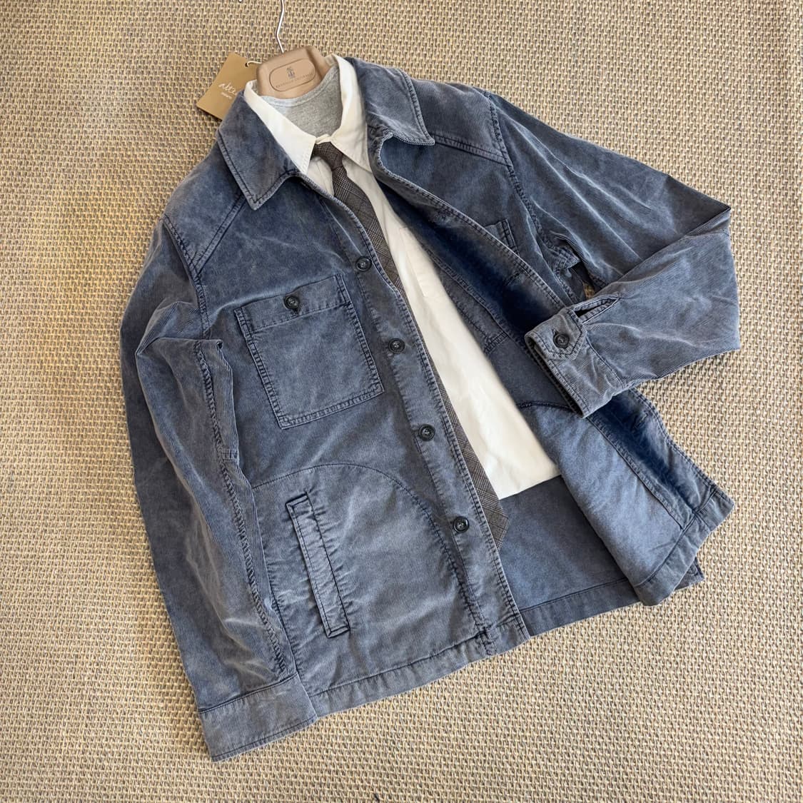 Altea 알테아 이탈리안 최고급 코듀로이 데님블루 퍼티그 초어자켓 상품이미지10