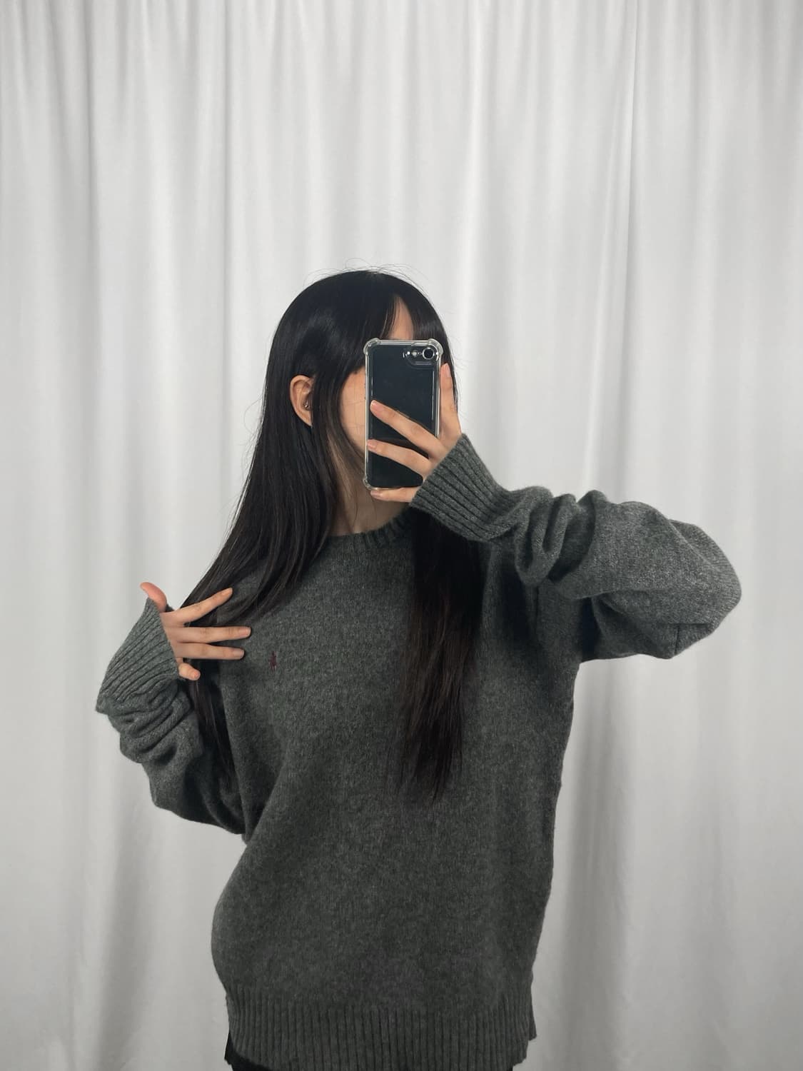 폴로 램스울 그레이 니트 상품이미지3