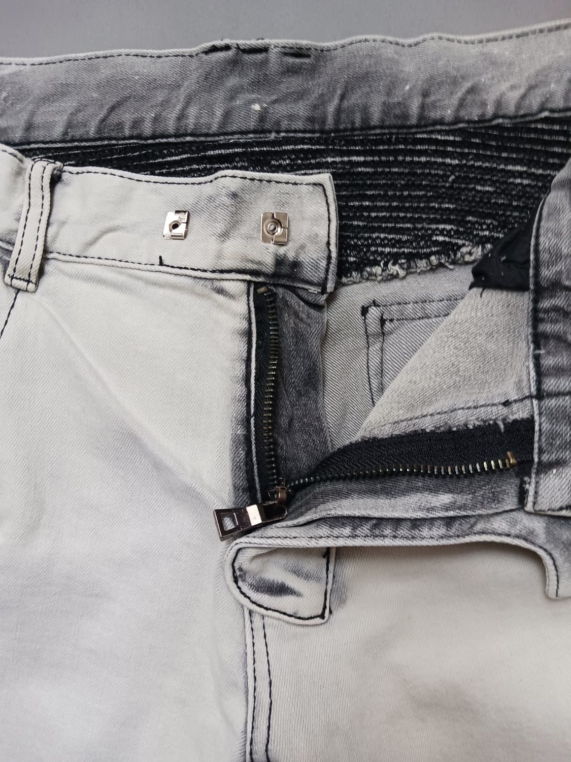 [36] 발망 아이스워싱 바이커진 청바지 상품이미지6