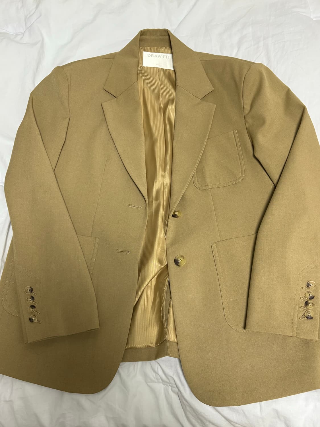 드로우핏우먼 베이지 오버핏 자켓 상품이미지1