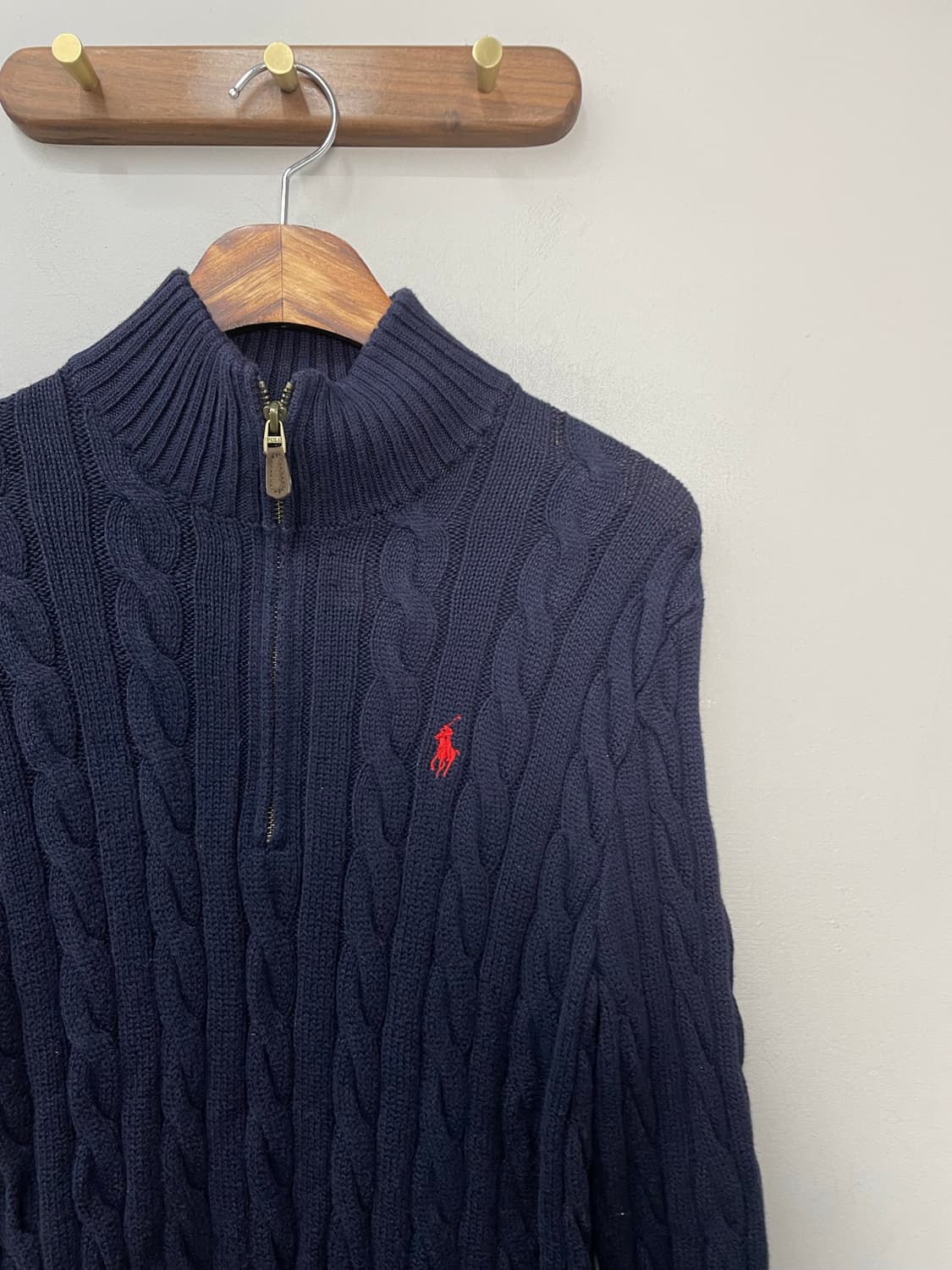 폴로 랄프로렌 네이비 반집업 니트 H1896 상품이미지3