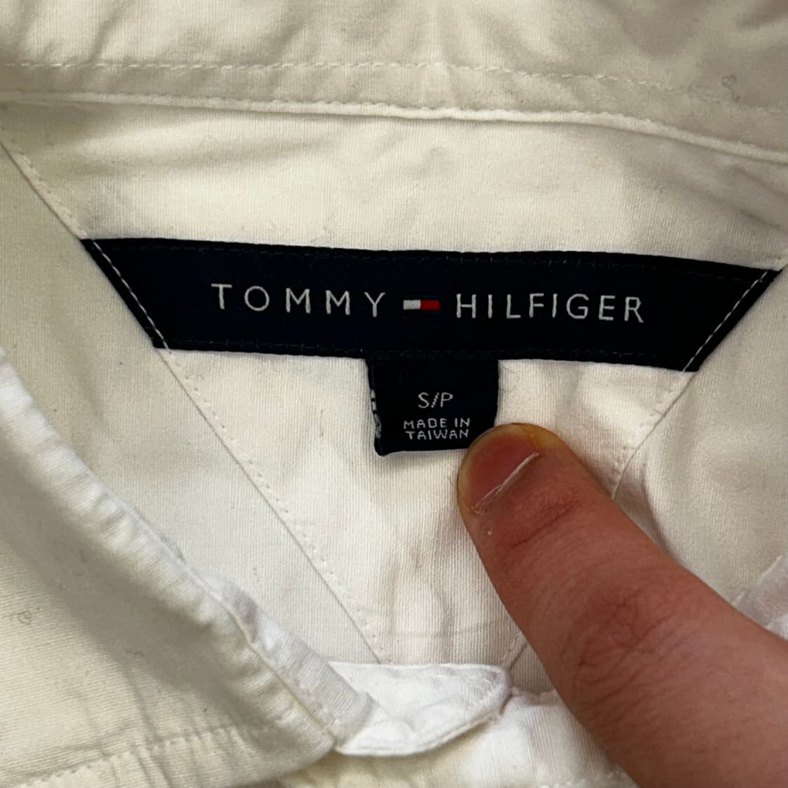 Tommy Hilfiger 화이트 코튼 셔츠 상품이미지3