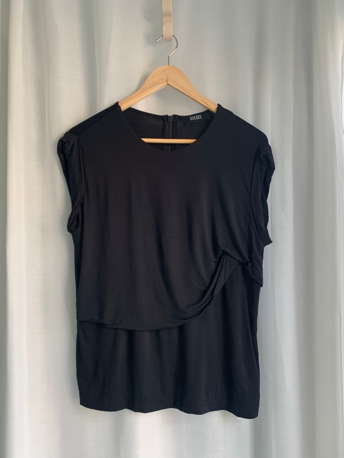 Diesel Black Draped T-Shirt 상품이미지1