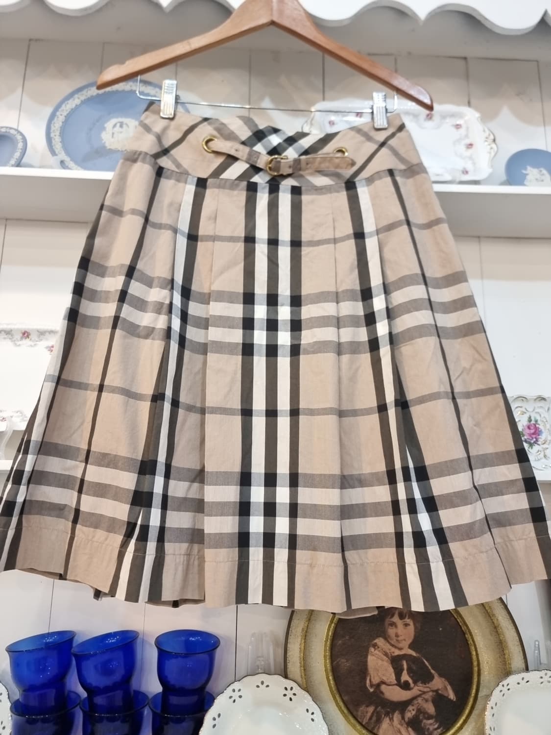 버버리 런던(BURBERRY LONDON) 체크 플리츠 스커트 상품이미지4