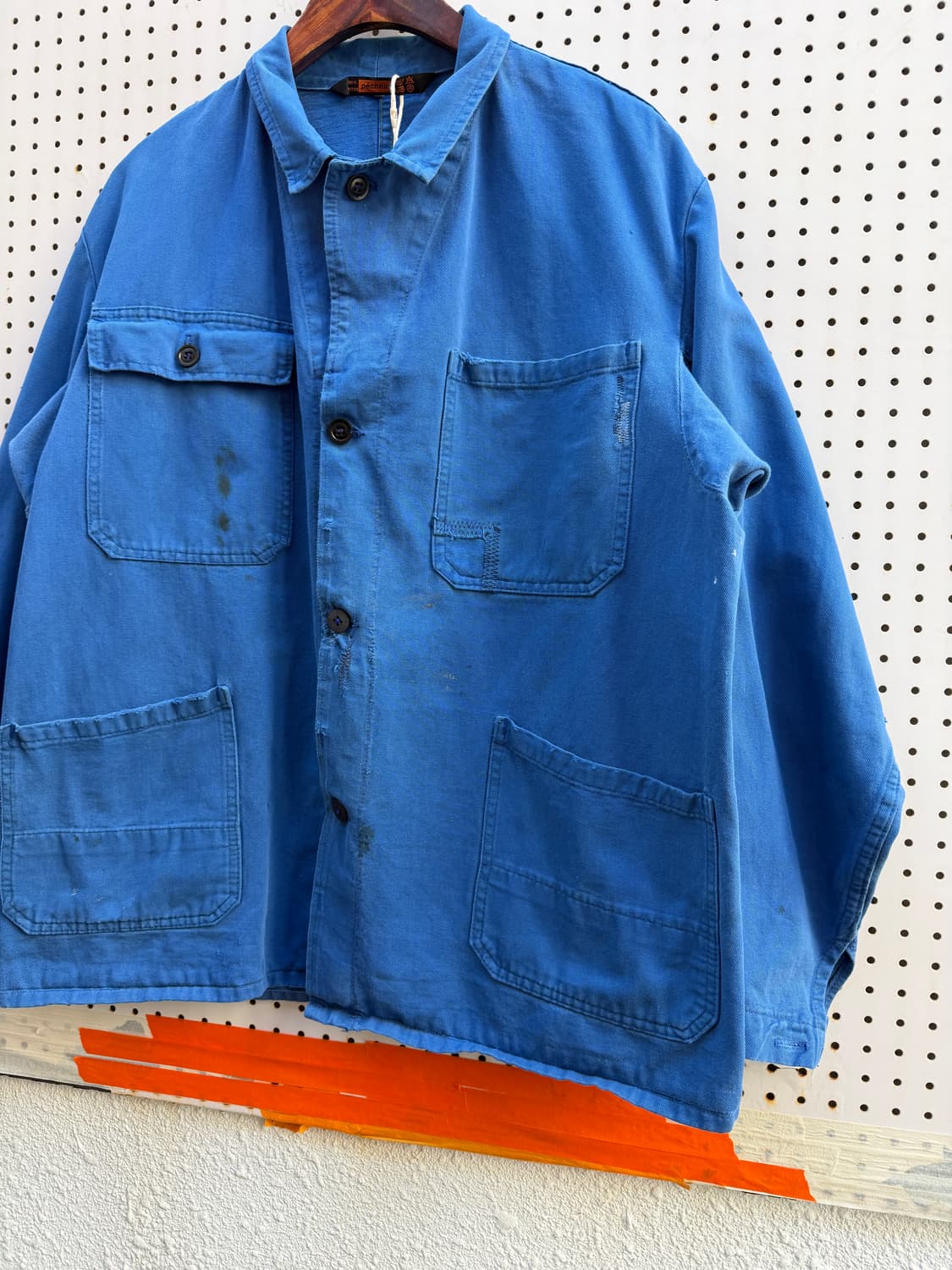 OLD VINTAGE WASHED BLUE REPAIR 프렌치워크자켓 상품이미지4