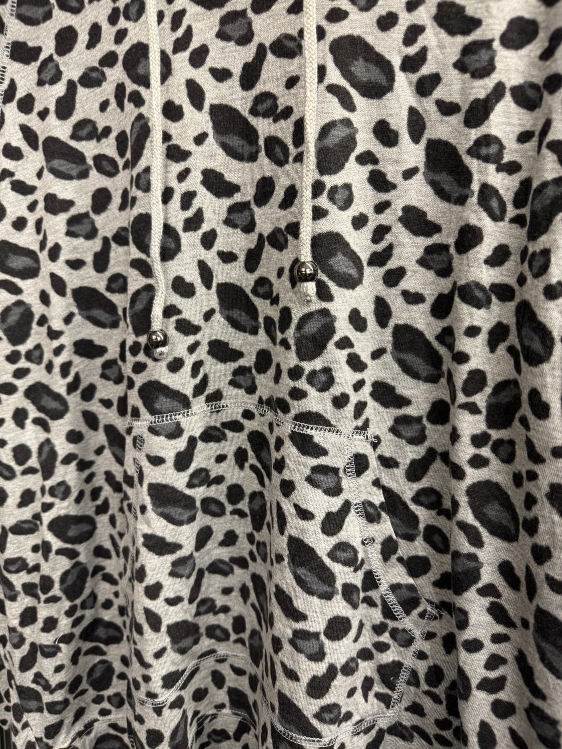 재패니즈 빈티지 레오파드 패턴 후드티 상품이미지2