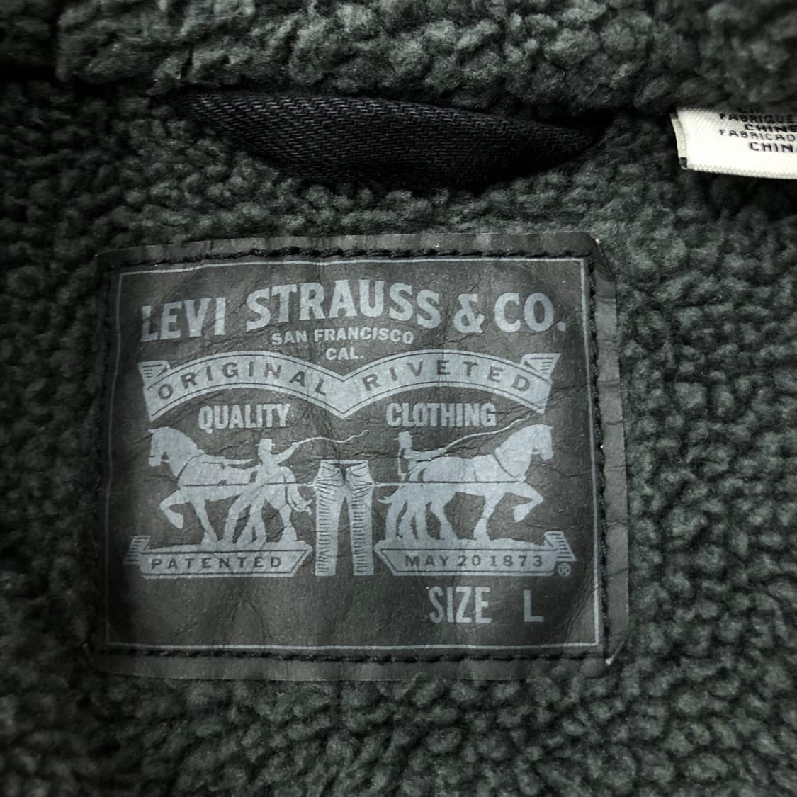 리바이스 쉐르파 블랙 데님 트러커 자켓 상품이미지5