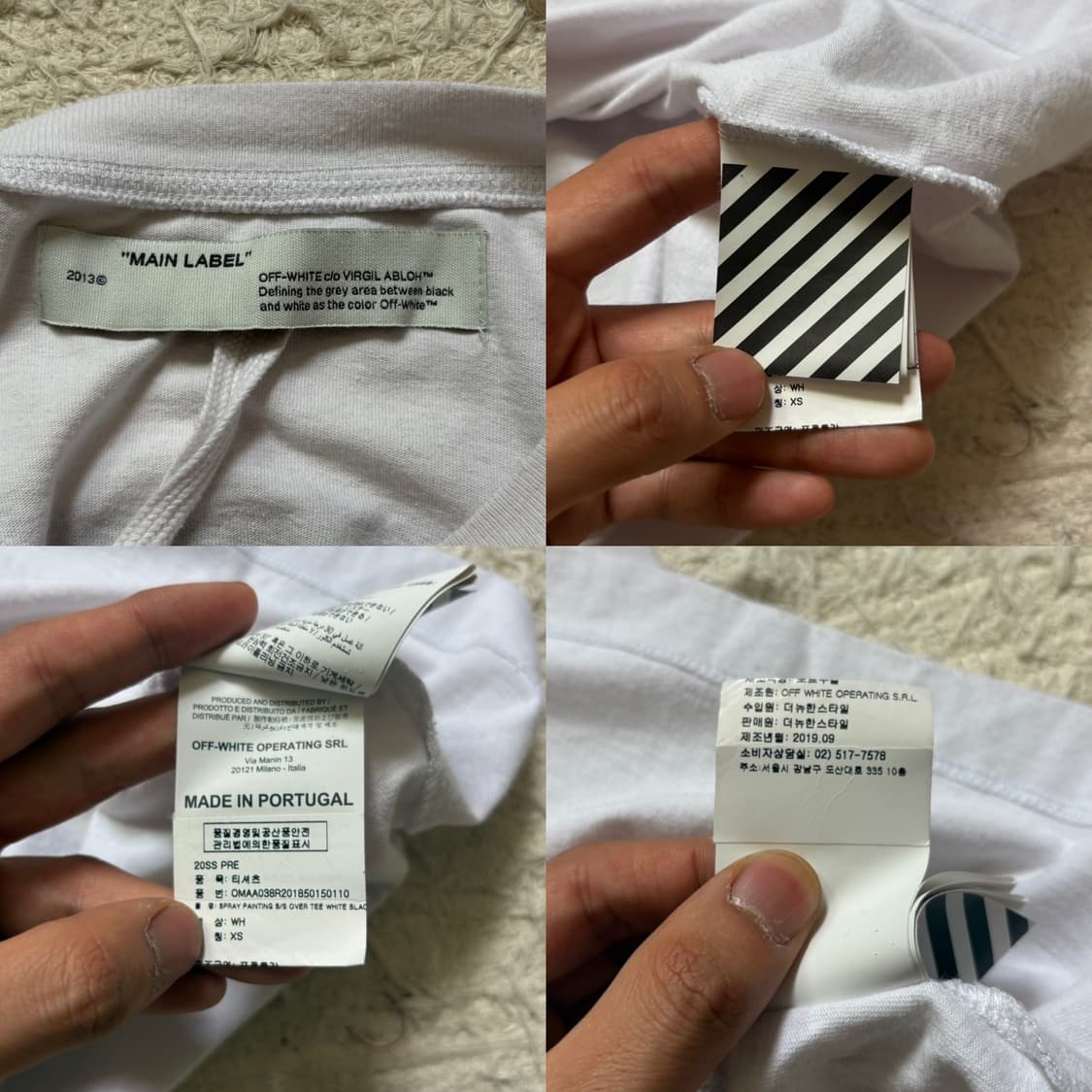 Off-White 스프레이 페인팅 오버 반팔 티셔츠 상품이미지6