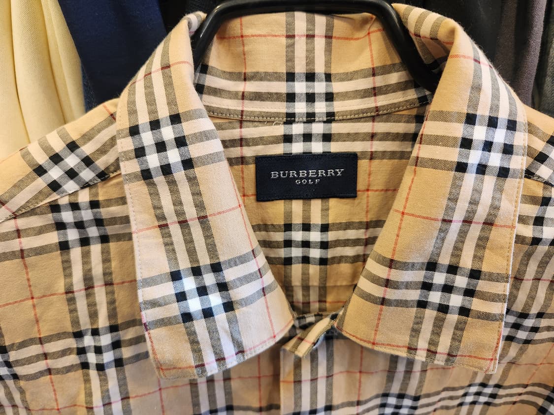 버버리 골프 체크 반팔 셔츠 상품이미지2