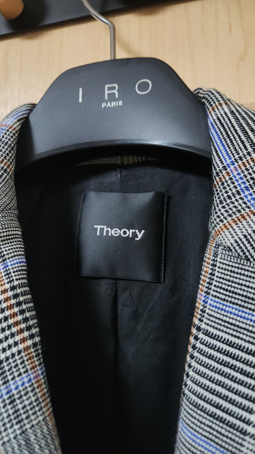 Theory 여성 체크 버진 울 더블 코트 P사이즈 상품이미지4