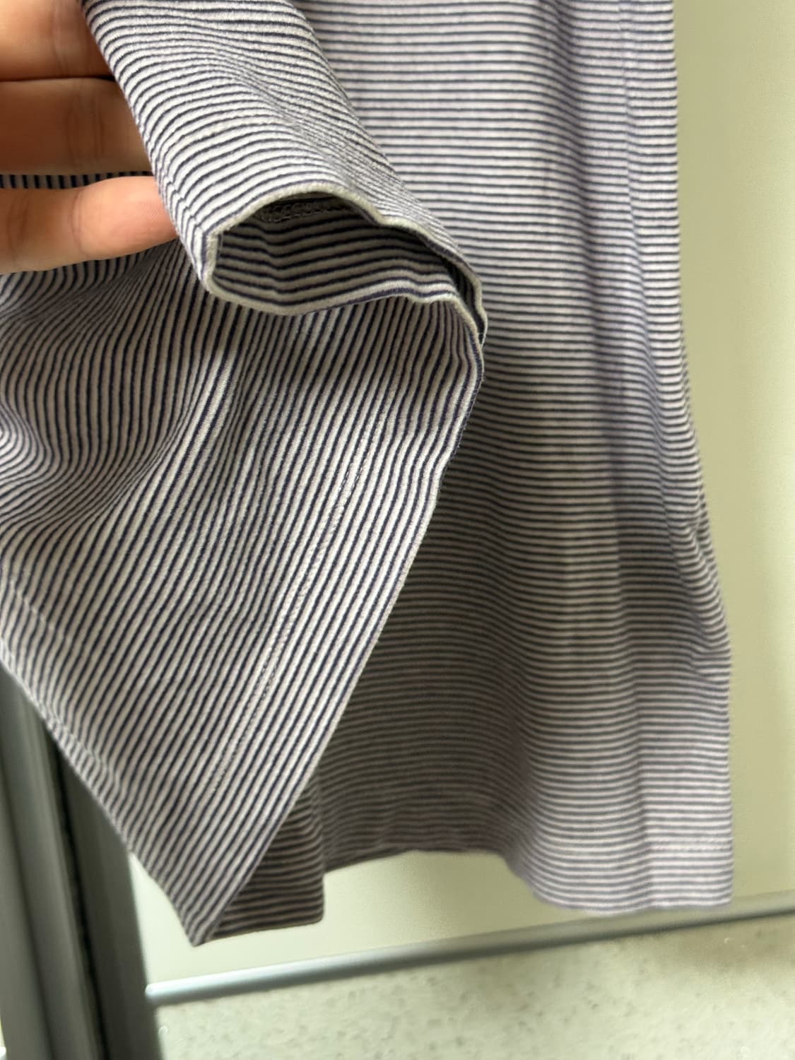 999humanity 스트라이프 반팔티 (IVORY INDIG) 상품이미지4