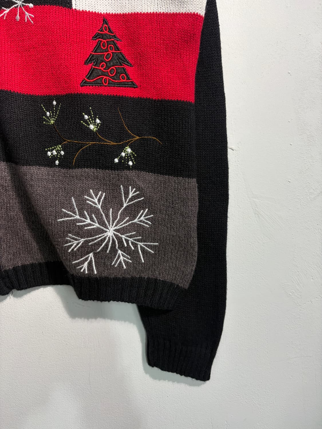 U.S.A. 크리스마스 어글리니트 라미&코튼 집업 L 상품이미지5