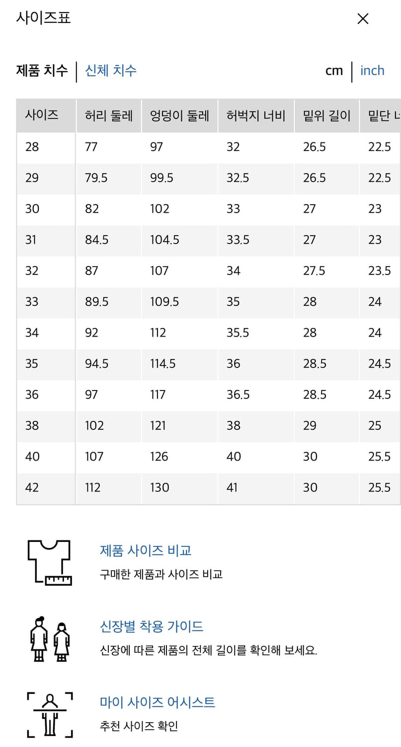유니클로 스트레이트진 gray 사이즈29 (새상품) 상품이미지4