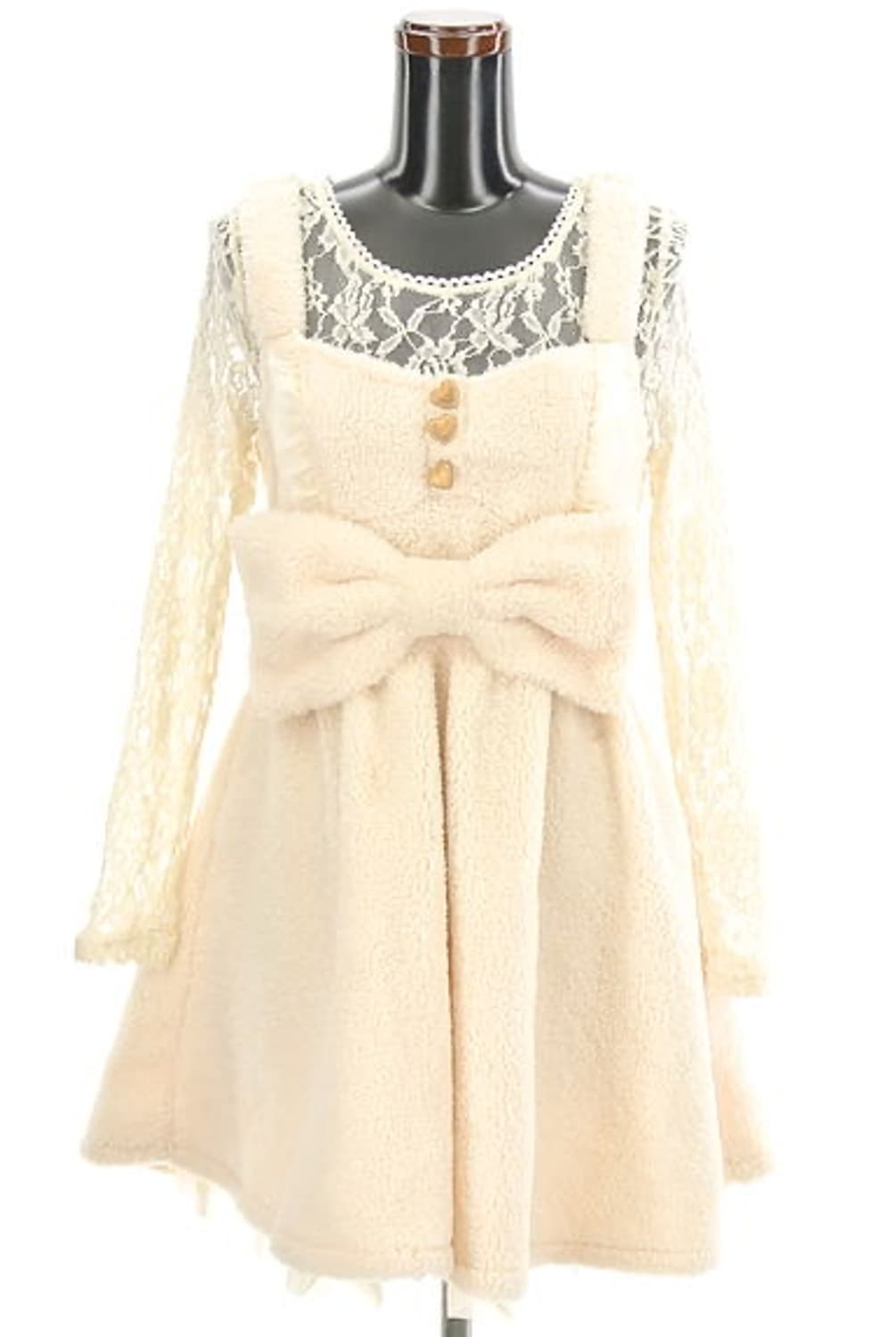 빈티지 리즈리사 히메갸루 왕리본 퍼 레이스 원피스 상품이미지2