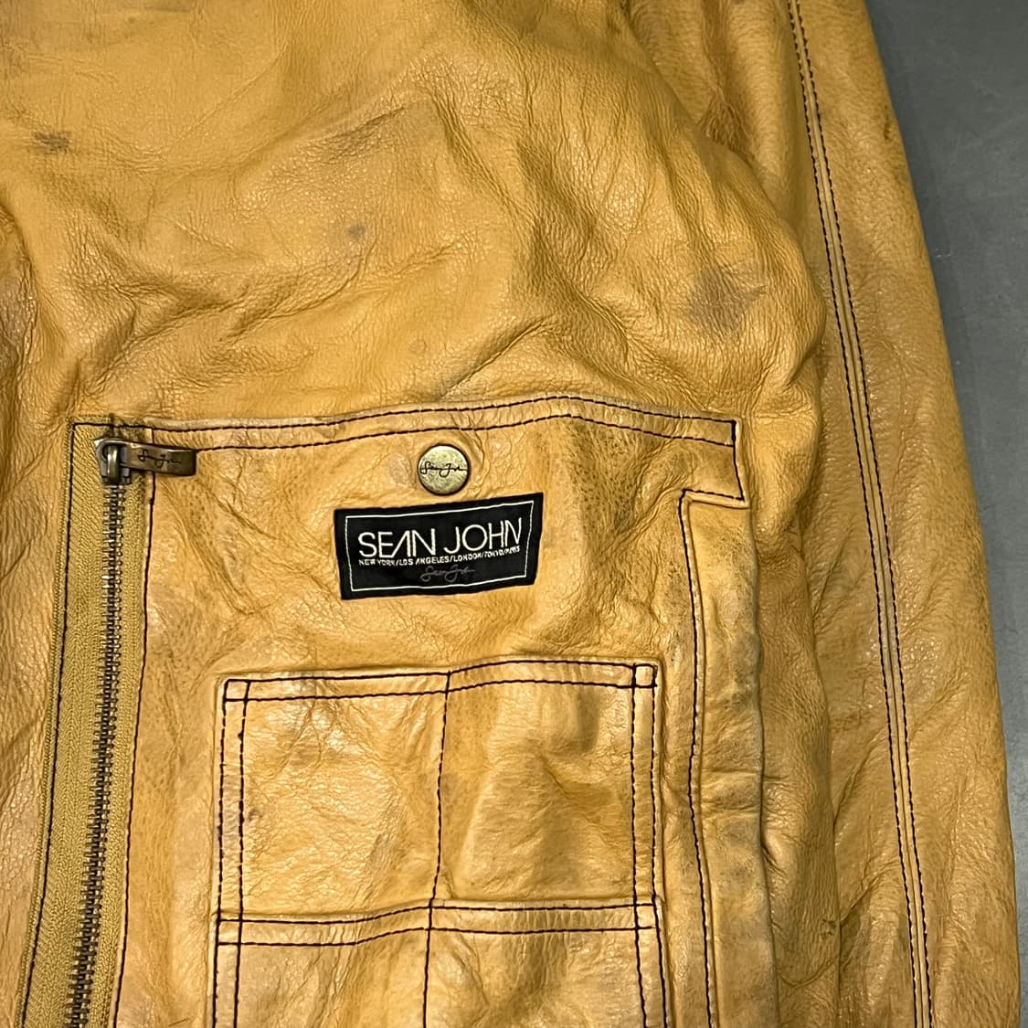  션존 퍼 레더 자켓 y14993 상품이미지4