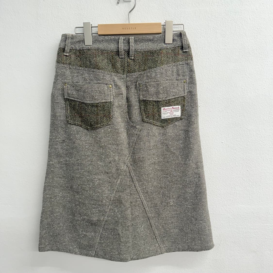 해리스트위드 harris tweed 울 캐쥬얼 미디 스커트 상품이미지6
