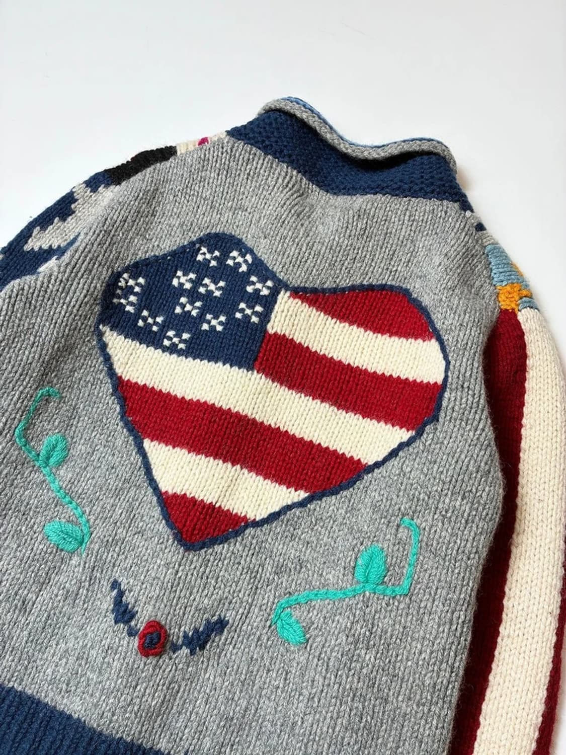 IMAGINE 80's 핸드메이드 멀티 니트 가디건 PN8543 상품이미지6