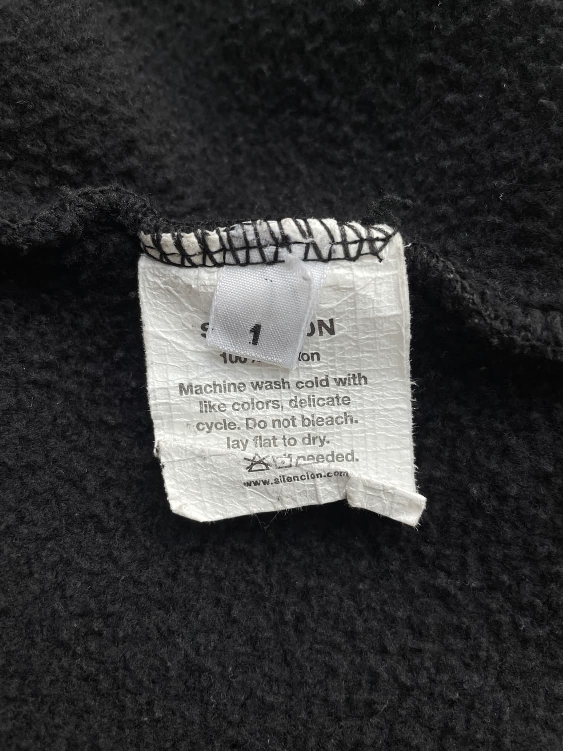 실렌시온 언발 스트랩 오버핏 맨투맨 블랙 상품이미지6