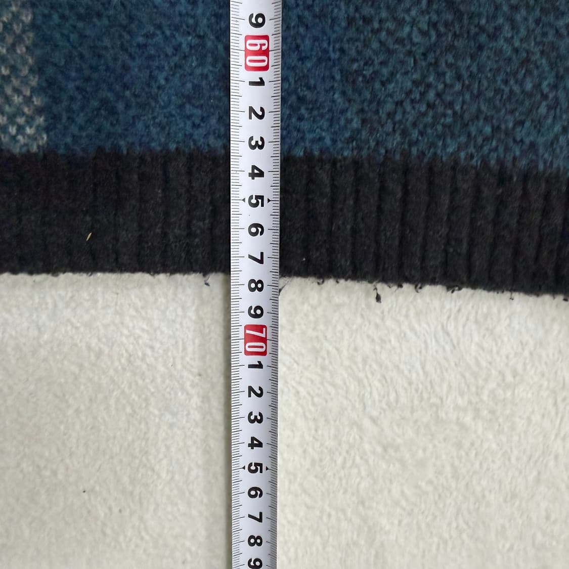 S 자라 블루 체크 패턴 가디건 0424T 상품이미지6