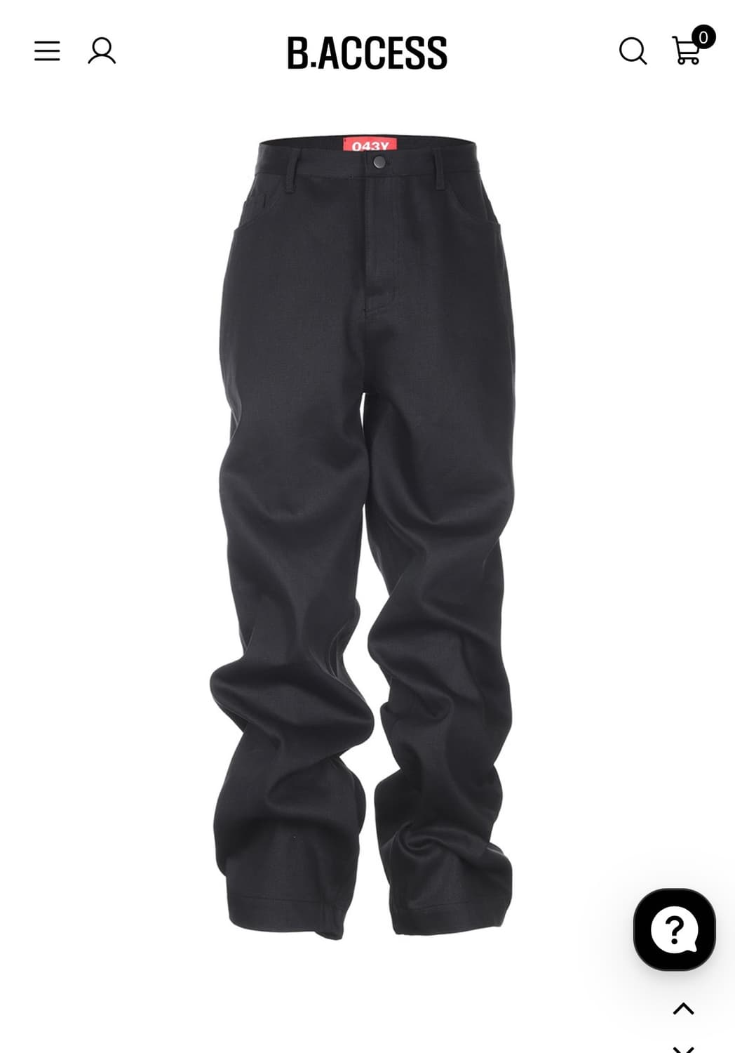 B.access Eyelet Button Black Jeans 상품이미지2