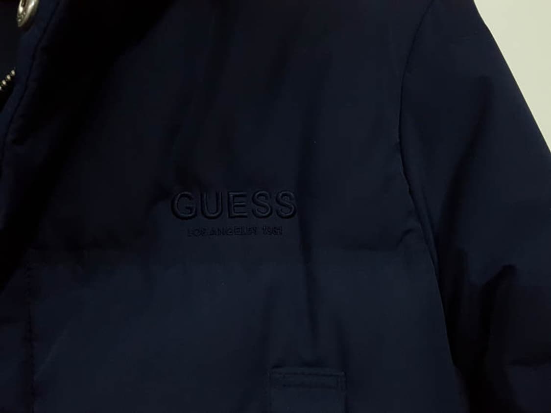 게스 다크네이비 남성 다운 롱패딩 M 상품이미지4