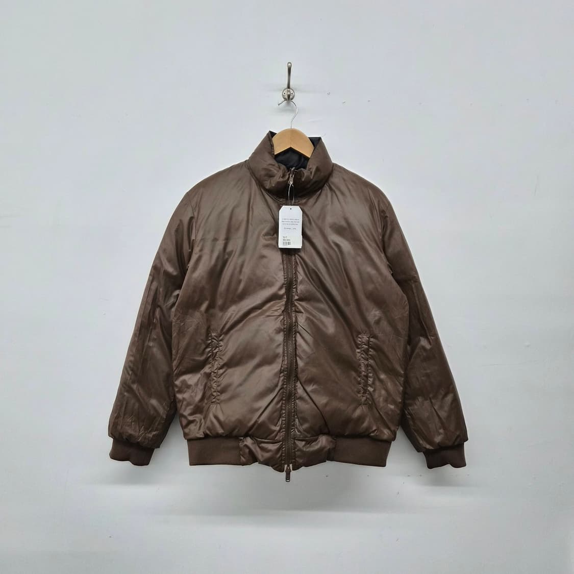 빔즈 블랙 브라운 리버시블 패딩 점퍼 여성 M 상품이미지1