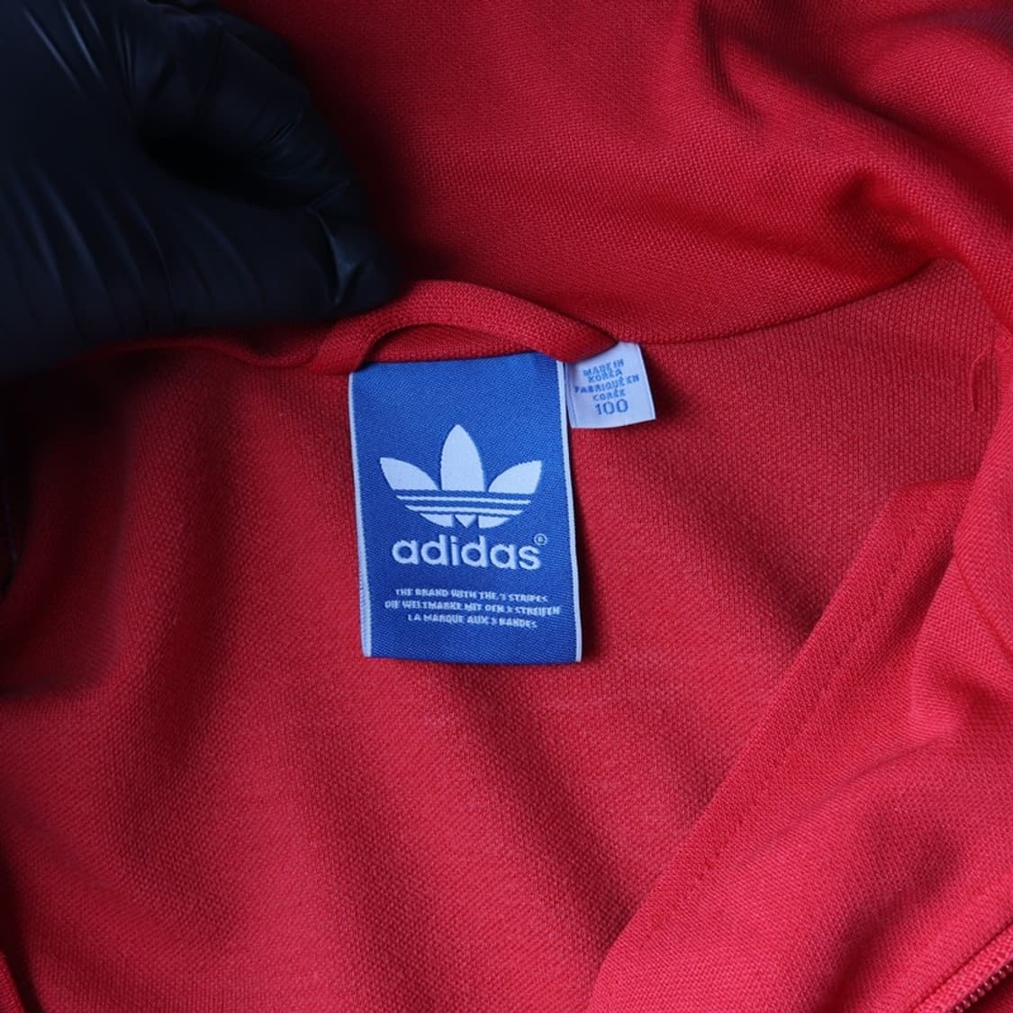 아디다스 올드스쿨 트레포일 트랙탑 져지 레드 L 상품이미지5