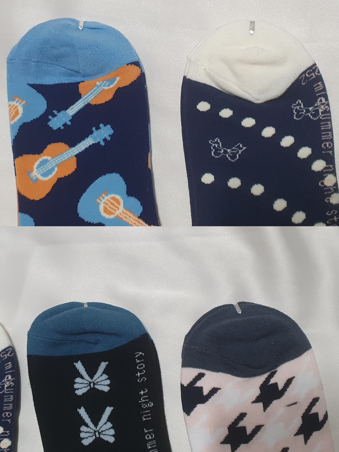 블루 네이비 핑크 토끼 도트 리본 기타 양말 상품이미지8