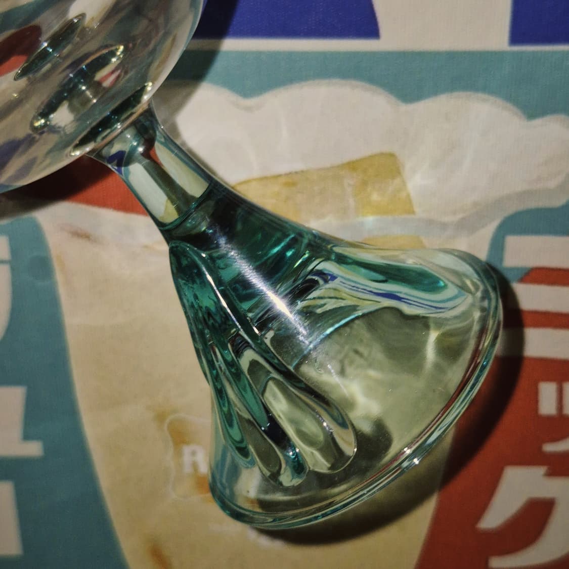 80s 이시즈카 에메랄드 엔젤 컵 글라스 1p 상품이미지8